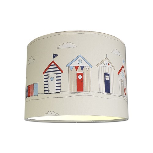 Lampshades beach huts blue - beach,