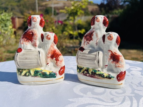 Pair antique staffordshire - of,