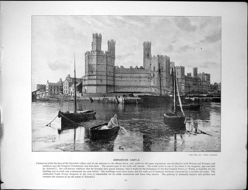 Antique old print carnarvon - antique,