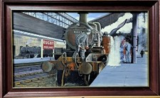 FRANK BOOTH Signed, Framed Original Oil Painting "Hey up Harry! She's Full"