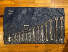 S-K 86014 Professional Tools 16-Piece Superkrome SAE Fractional Wrench Set USA