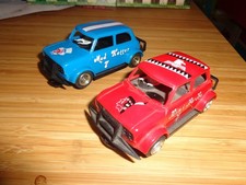 SCALEXTRIC C290 MINI HAHA RED & C291 MAD HATTER RACE PAIR BANGER RACERS 360°