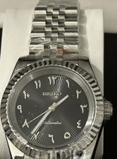 Seiko Mod Black Arabic Dial Automatic NH35 40mm men's watch