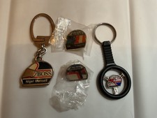 4 Pcs, FORMULA 1, NIGEL MANSELL, JEAN ALESI & GERHARD BERGER, 2 PINS, 2 KEY RING