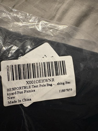 Portable tent pole bag black - tent,