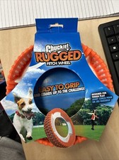 (U) Chuckit! Rugged Fetch Wheel Throw & Fetch Toy For Dogs, Orange, New, PD