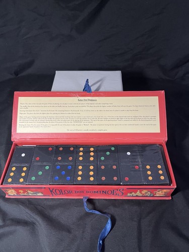Vintage kolor dot dominoes set - dot,