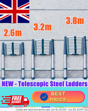 2.6M-4.4M Extendable Heavy Duty Multi-Purpose Stainless Steel Telescopic Ladder