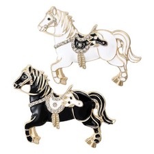 1pc Rhinestone Horse Brooch
