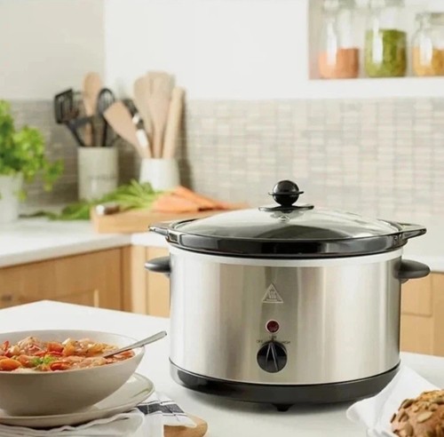 Stainless steel slow cooker - steel,