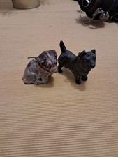 2 Vintage Small Figurine Dogs