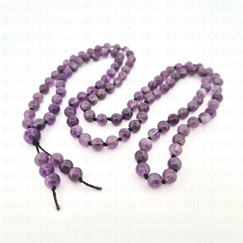 Amethyst 108 mala prayer beads - amethyst,
