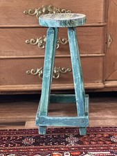 Vintage Wood Stool Plant Stand