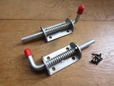 Spring Loaded Retaining Shoot Bolts Gate Door Catch Stable Horse Box Trailer