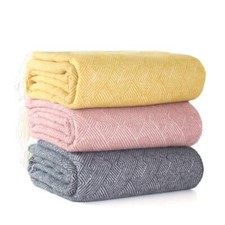 100% Wool Woolen Blanket Throw