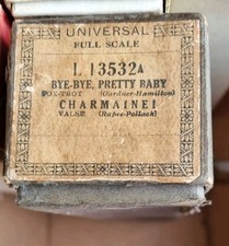 PIANOLA  WORDROLL Bye Bye