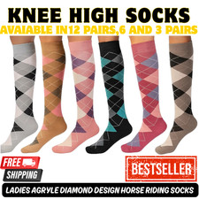 Women Knee High Argyle Diamond