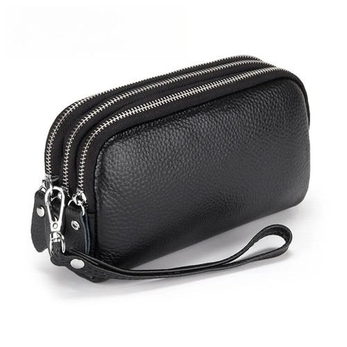 Women genuine leather - leather, long