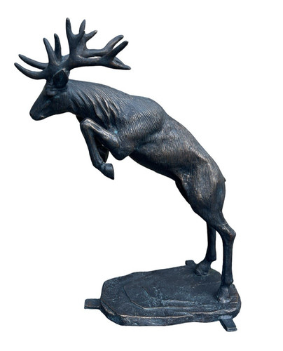 Stag garden ornament leaping - stag,