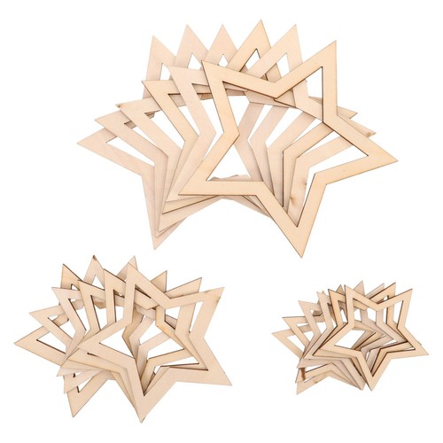 Pcs wood star - 18, craft