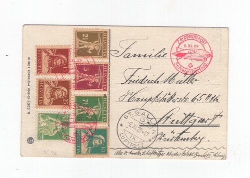 1929 switzerland zeppelin - 1929, lz