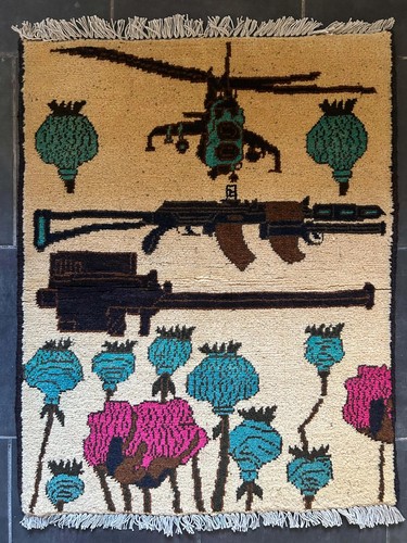 Authentic afghan war rug - war, |