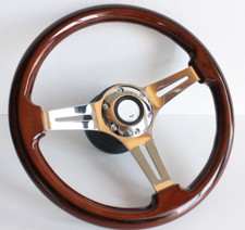 Steering Wheel wood Chrome