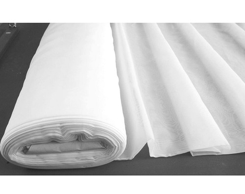 White pure plain voile per - voile,