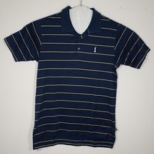 Adidas Men's Navy Striped Embroidered Claret Jug The Open Polo Shirt Medium