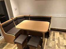 CORNER BENCH TABLE 2 STOOLS WITH STORAGE
