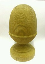 2x Treated Wooden Acorn Finials for 4ins posts