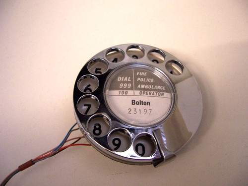 Rotory telephone dial - telephone,