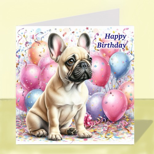 French bulldog dog birthday - french,