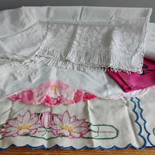 Vintage job lot white cotton - vintage,
