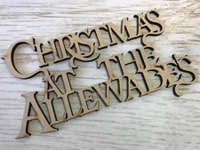 Christmas at the 'Surname' plaque. Personalised, Custom Wood, Gift, Family Sign
