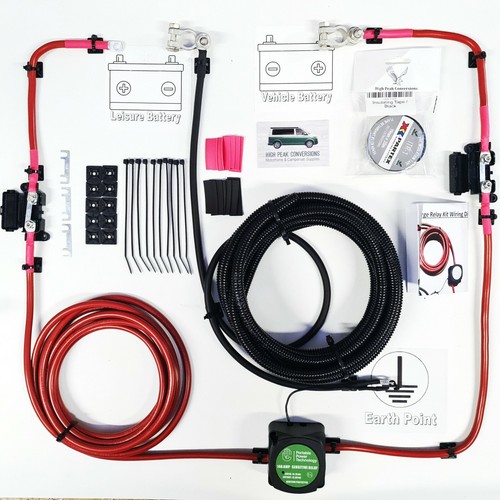 Split charge relay kit 12v - charge, 140