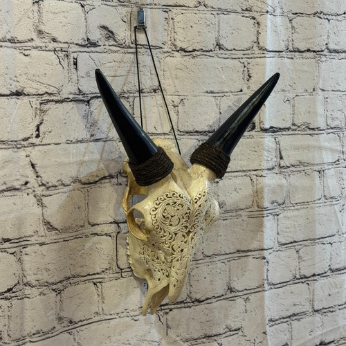30cm carved buffalo ram - buffalo, wild