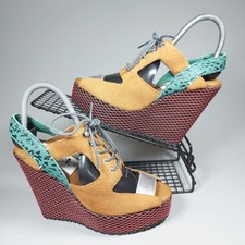 Adidas X Opening Ceremony Suede Wedge Lace Up Womens Shoes Size 5