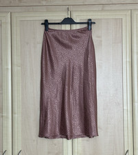 Paraphrase Women's Pink Satin Animal Print Midi Pencil Skirt - Ladies Size UK 8