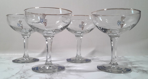 Vintage babycham glasses 1970s - vintage,