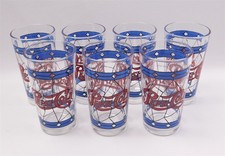 7 Vtg Stained Glass Pepsi-Cola