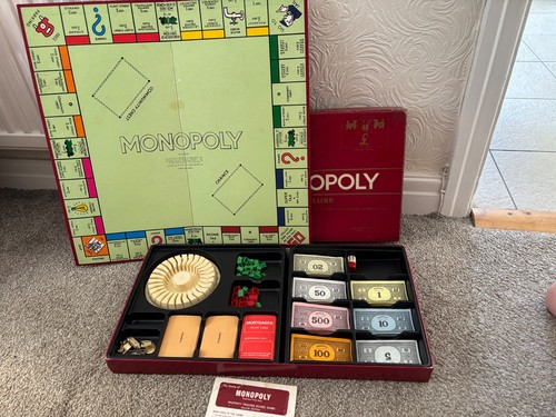 Vintage monopoly deluxe 1970s - vintage,