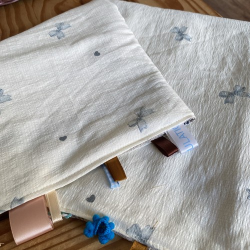 Handmade blanket taggie cream - handmade,