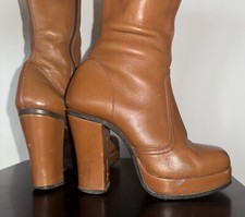 Vtg Sz 5.5 Platform 70s Disco