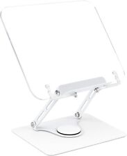 Acrykli Book Stand for Reading, 360° Adjustable Book Holder, Foldable Recipe Coo