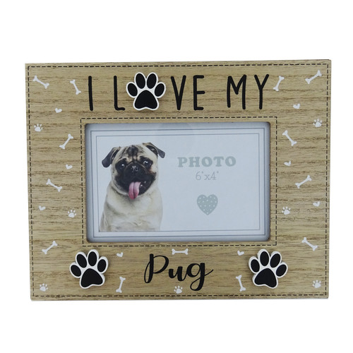 Pug spaniel photo frame - pug,
