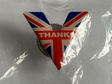 Thanks VE Day Pin Badge 1995 50th Anniversary VE Day V For Victory Union Jack