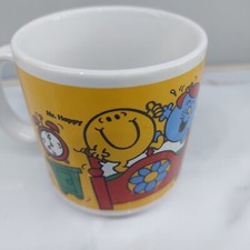 1999 Mr Men And Little Miss Child's Cup/Mug Wakey Wakey Rise & Shine Mr Happy