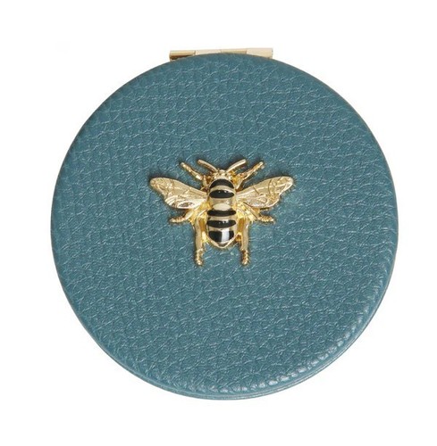 Teal compact mirror alice - teal,
