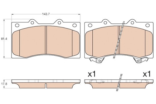 Front brake pad - pad,
